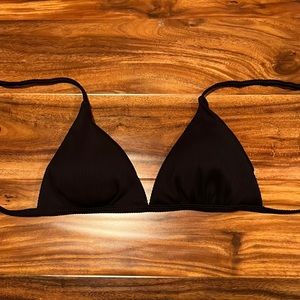 Black triangle bikini top